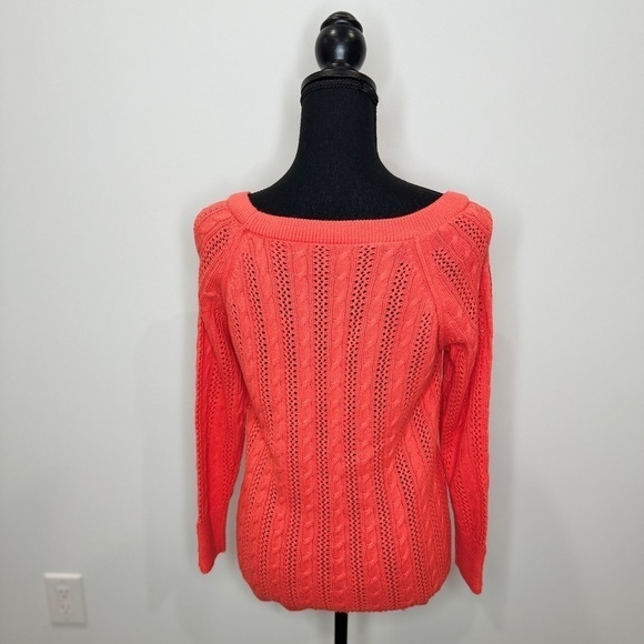 Coral Women's Long Sleeve Knit Sweater (Large) - Picture 4 of 7